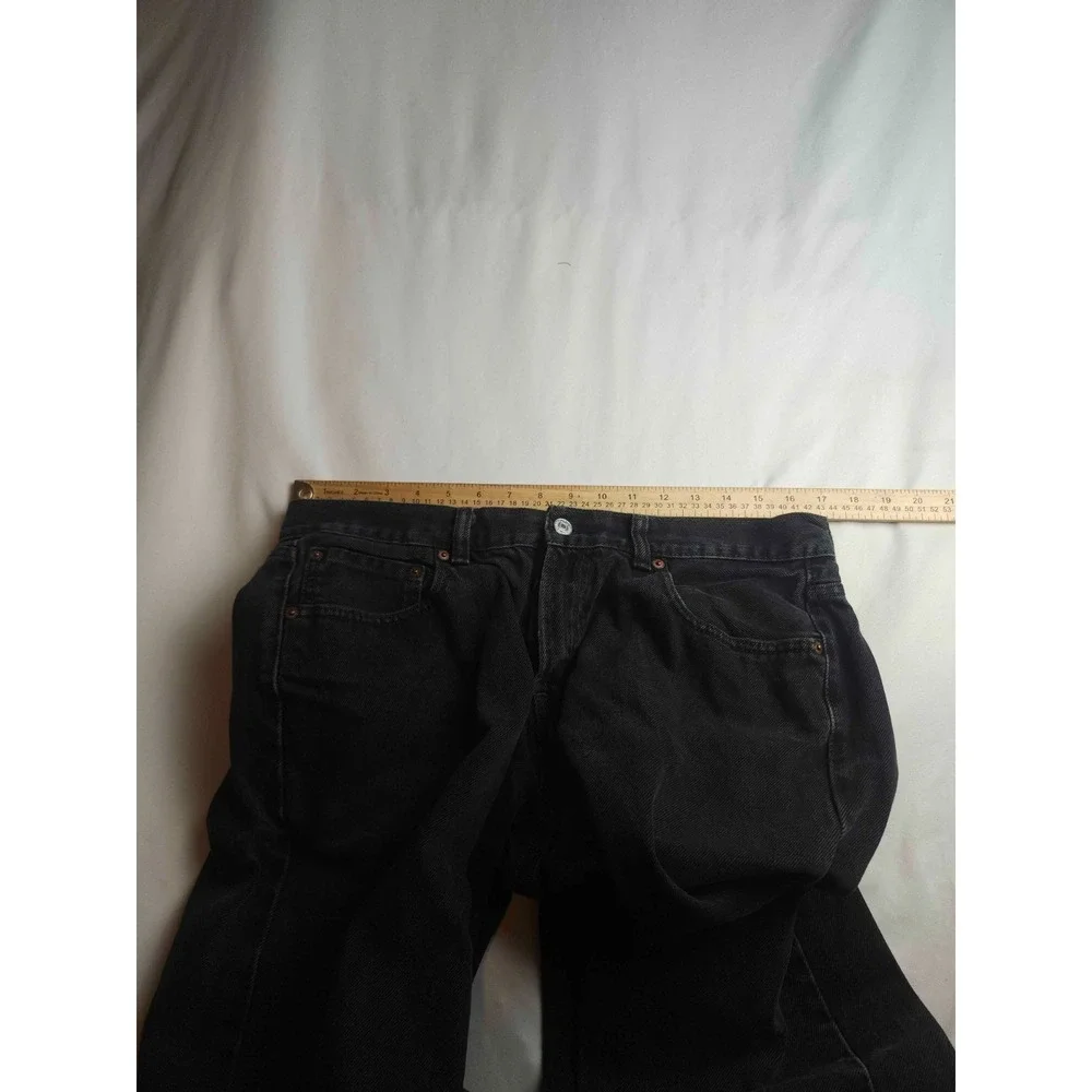 Levi's 550 Jeans Mens Size 34x28 Black Denim Relaxed Fit Straight Leg Casual